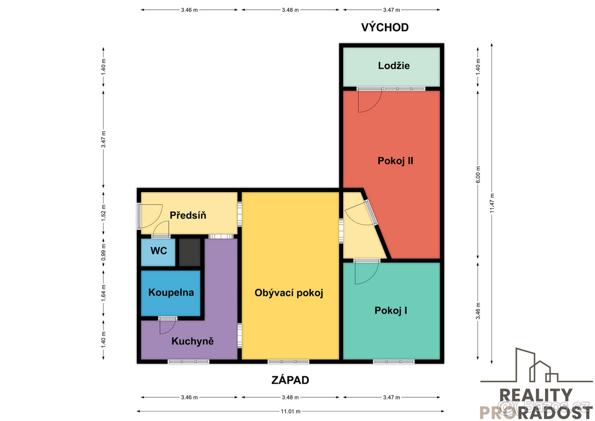 Kompletně zařízený byt 3+1 s lodžií v klidné části Vyššího B - 20