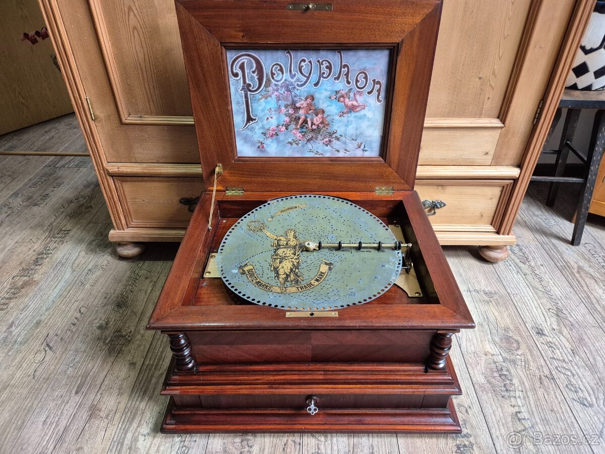 Velký starožitný Polyphon Solyphon Excelsior, 1895 - 20