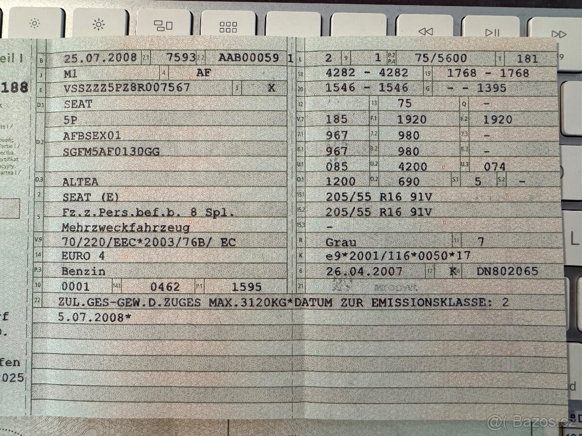 Seat Altea 1.6i Reference, 1-majitel, servisováno - 20