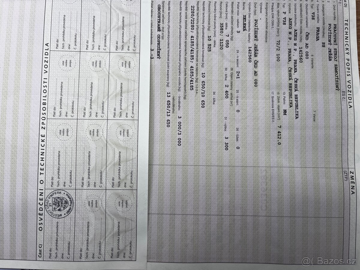 Praga V3S AD 080 motor Zetor 6v - 20