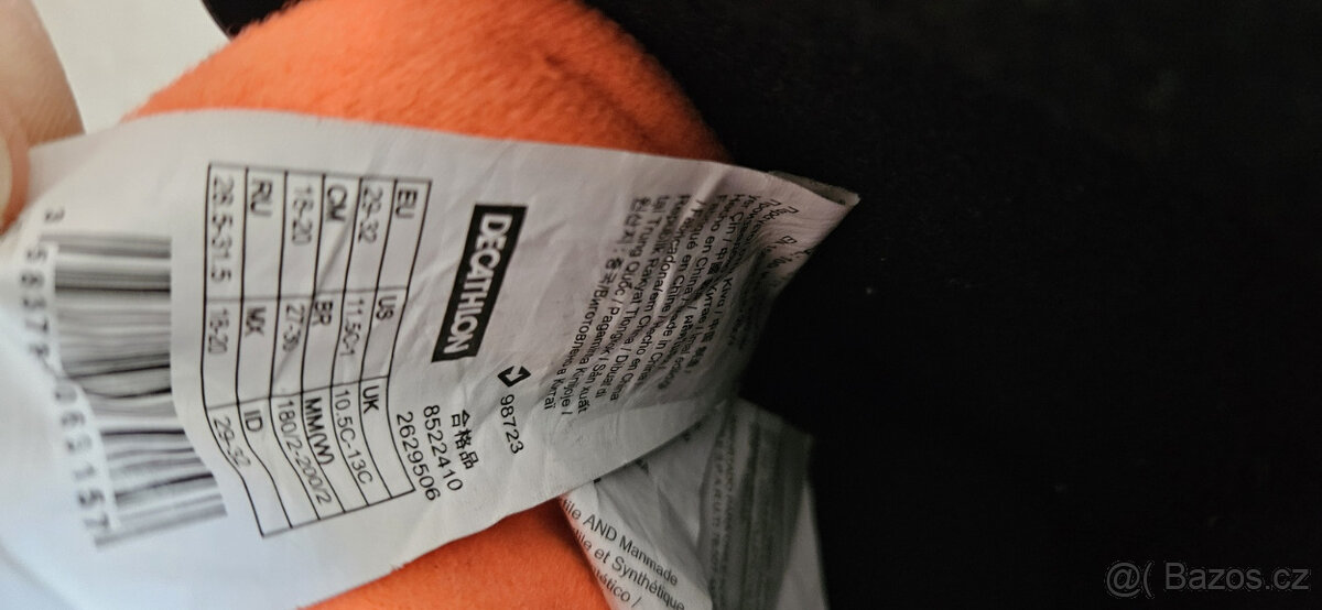 Chlapecké lední brusle Oxelo černo-oranžové, 29-32 - 20