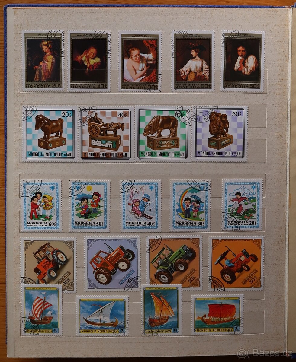 Album modrý + známky Mongolsko - 20