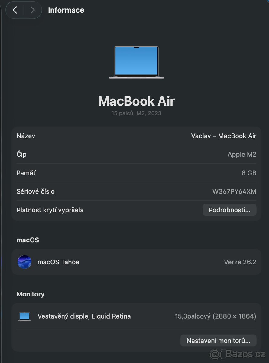 Apple MacBook Air 15" 2023, M2 8-Core 8GB/256GB - 20