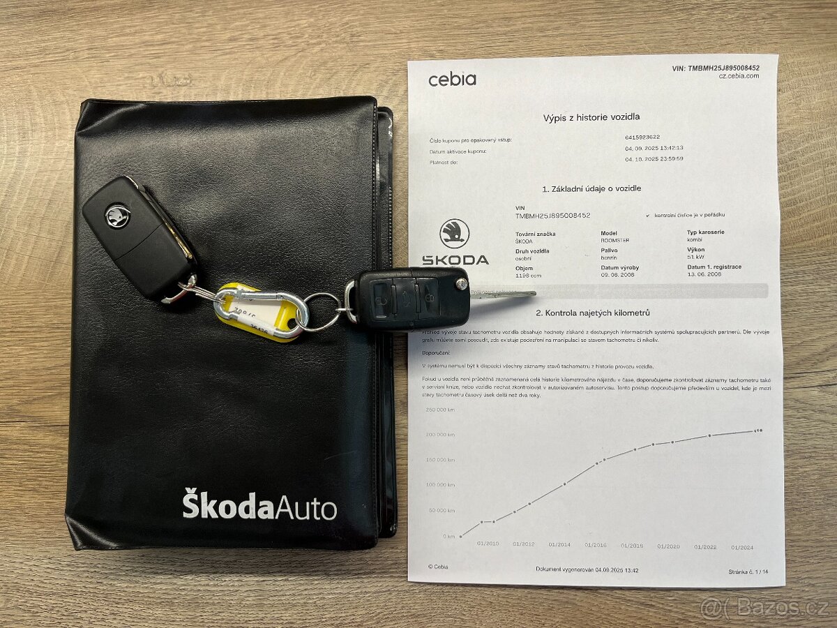 Škoda Roomster 1.2 HTP 51KW, Tažné, Klima, Rozvody - 20