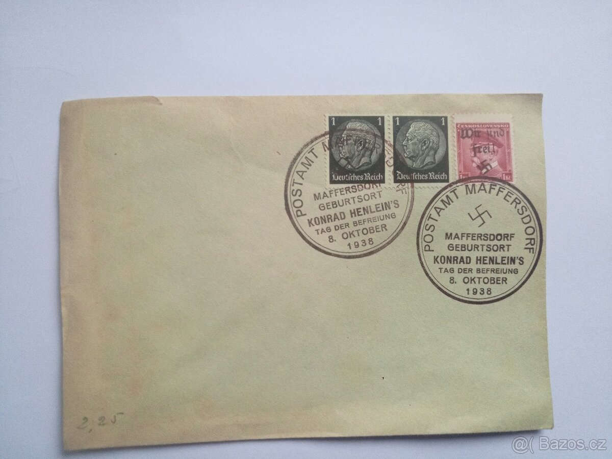 Staré poštovní známky psaní dopis Liberec Reichenberg 2 - 20