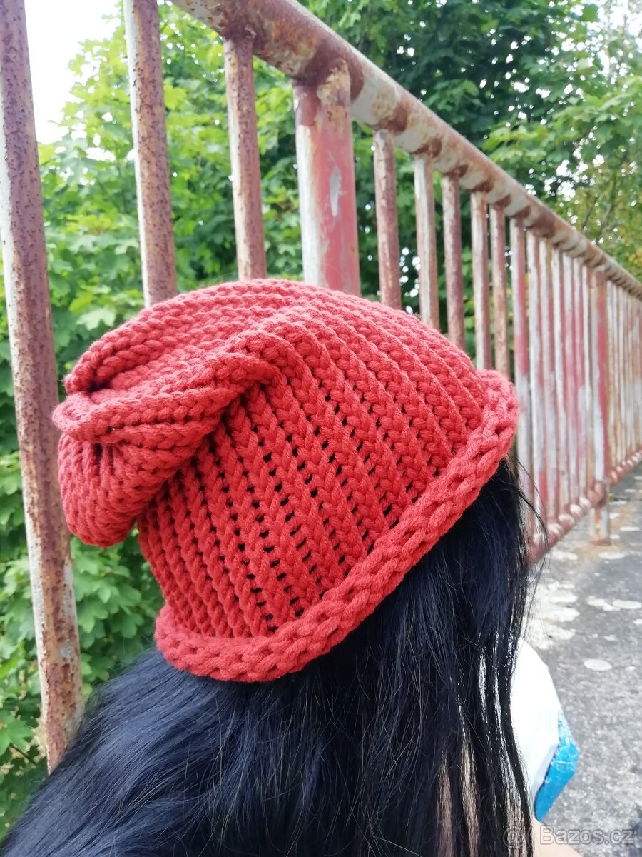 Nová pletená čepice 2v1 - 20
