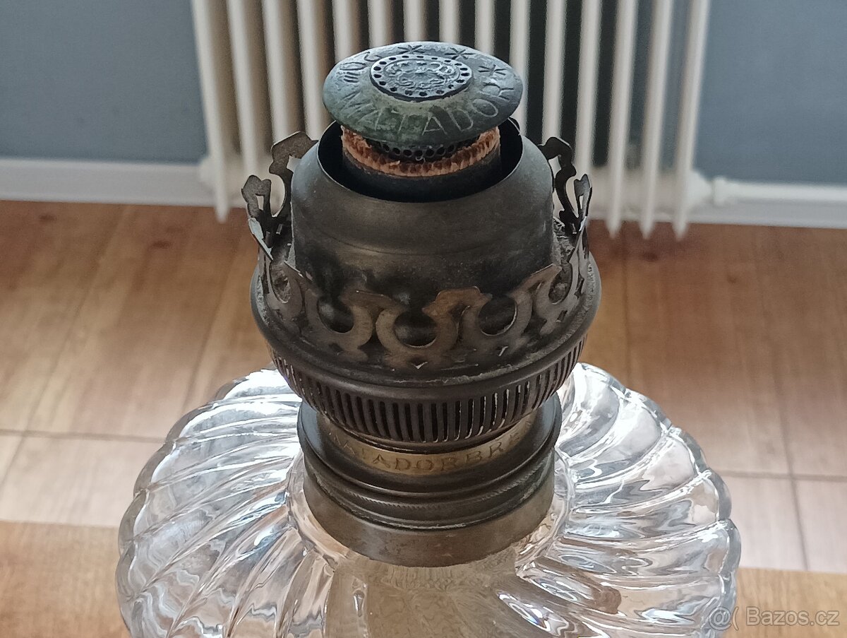 STAROŽITNÁ SECESNÍ PETROLEJOVÁ LAMPA EHRICH & GRAETZ-19.STOL - 20