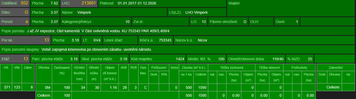 Prodám lesní pozemky v k.ú. Nicov - 20