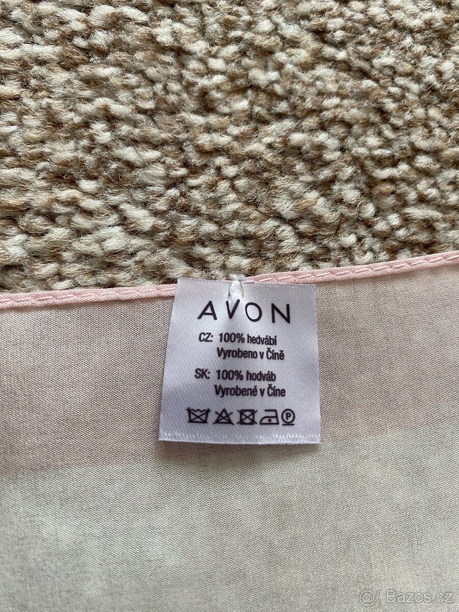 Nový dámský šátek Avon z hedvábí - decentní vzor, orig. bal. - 20