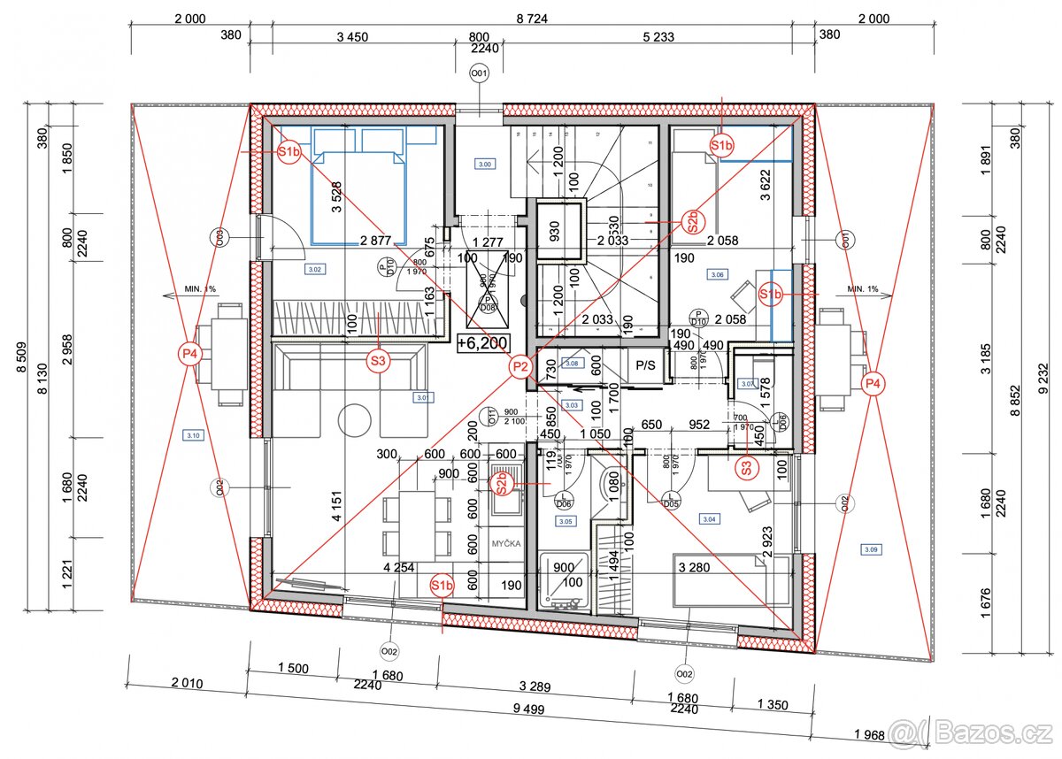 Novostavba byt 2+kk, 55m2 + 46m2 zahrada, parkovací stání př - 20