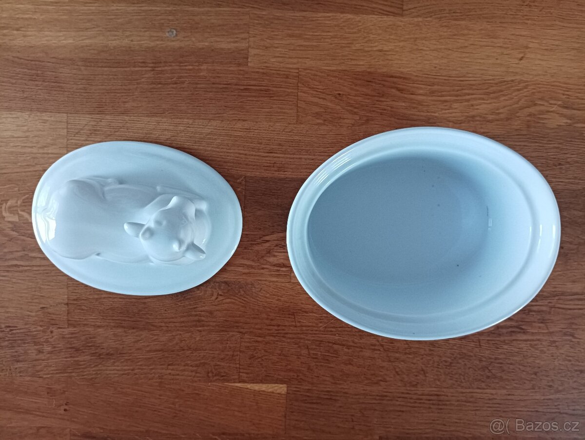 PORCELÁNOVÁ ZAPÉKACÍ TERINA KRAVIČKA FRANCIE - 20