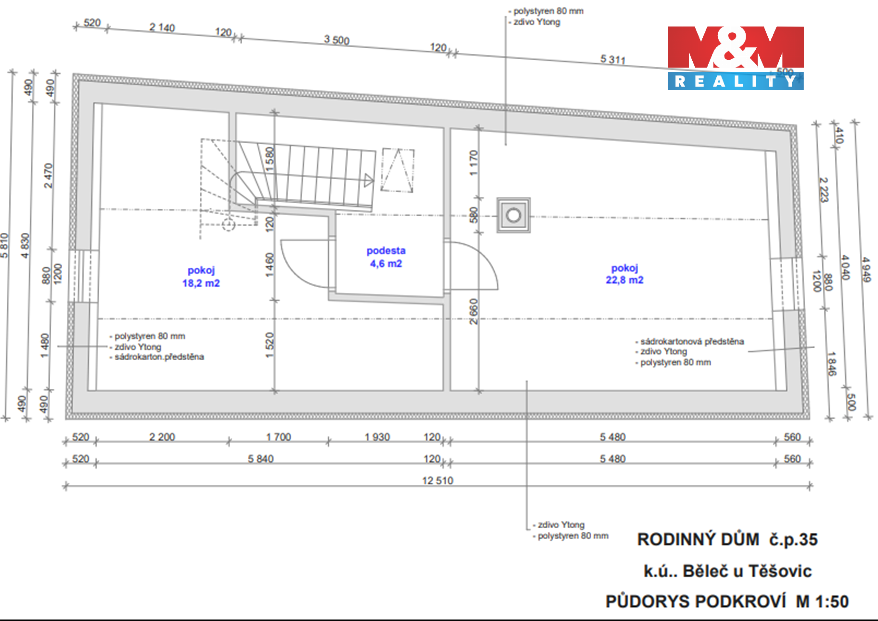 Prodej rodinného domu, 88 m², Běleč - 20