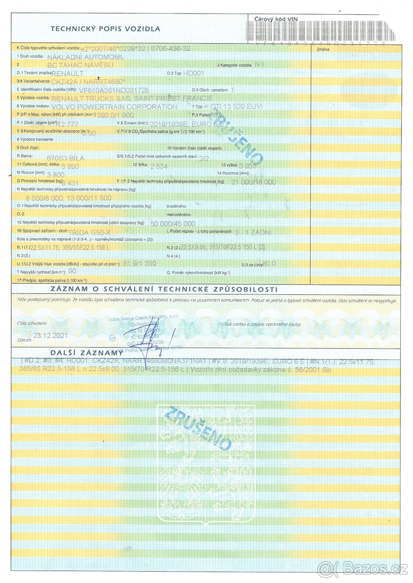 RENAULT T 520 HD001 EURO 6 + HYDRAULIKA - 20