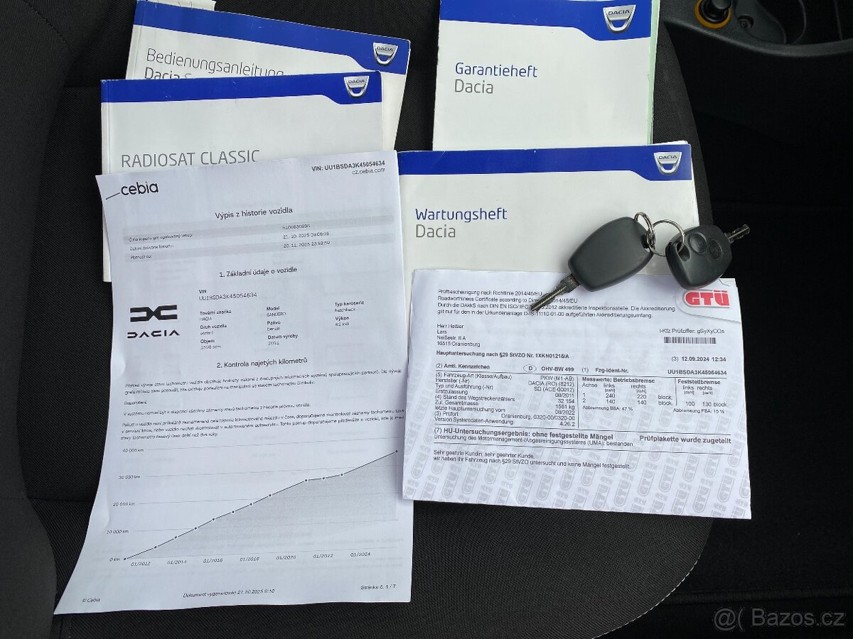 Dacia Sandero, 1.6MPI 62kW - STEPWAY - 34 TKM - 20