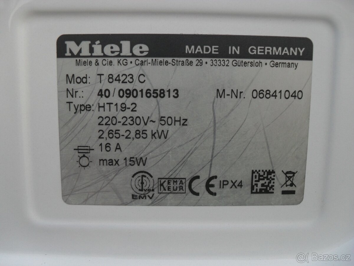 MIELE SET, PRAČKA+SUŠIČKA, 7+6KG, VOŠTINOVÝ BUBNY-7500HODIN - 20