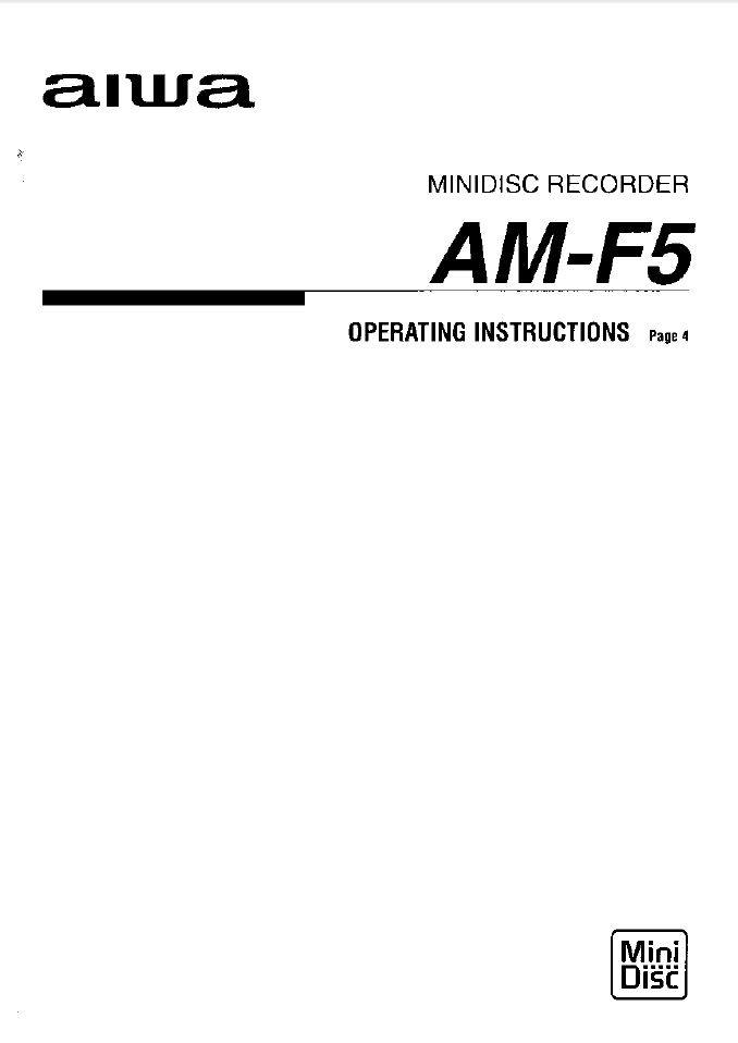 Minidisc Aiwa AM-F5, nabíječka, AA adapter, manual, MD disky - 20