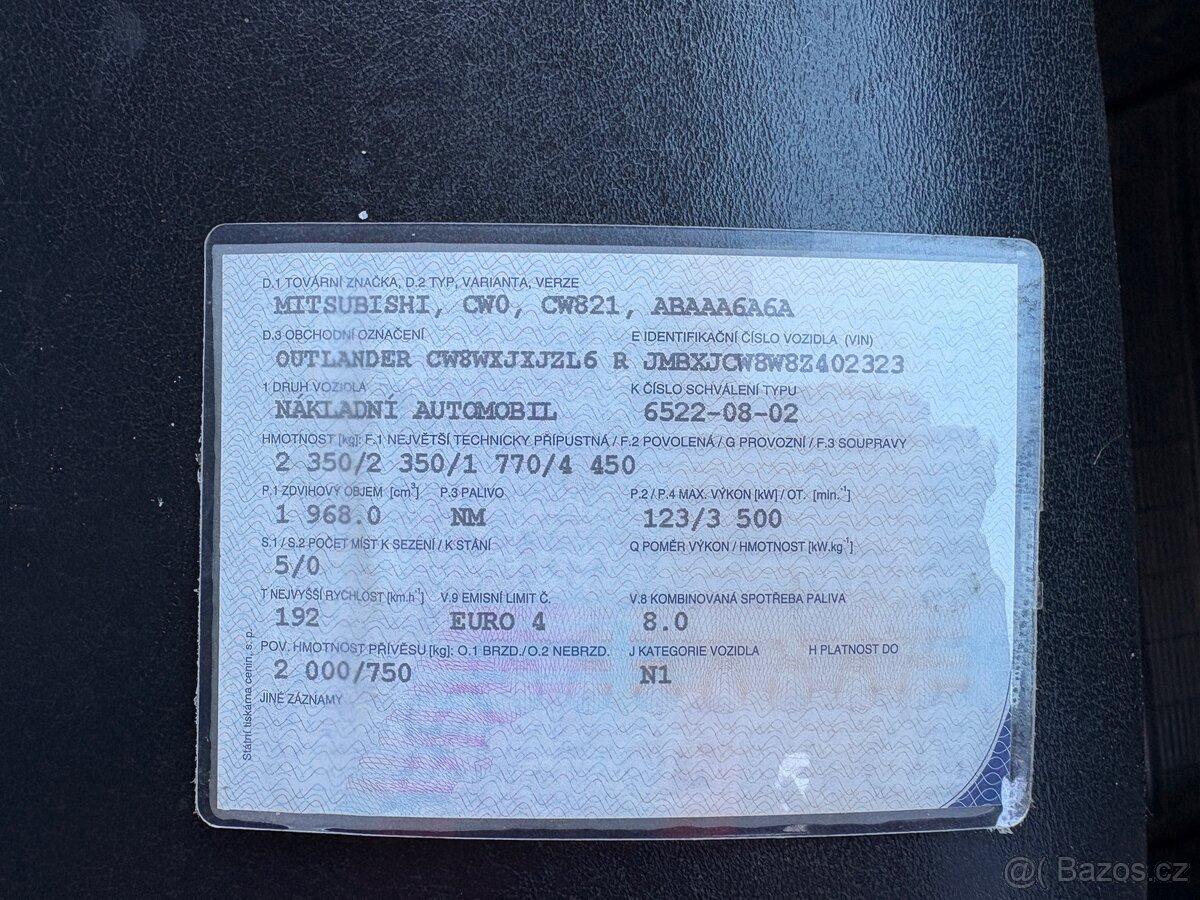 Prodám Mitsubishi Outlander 2.0 di-d 123kw servis, nová STK - 20