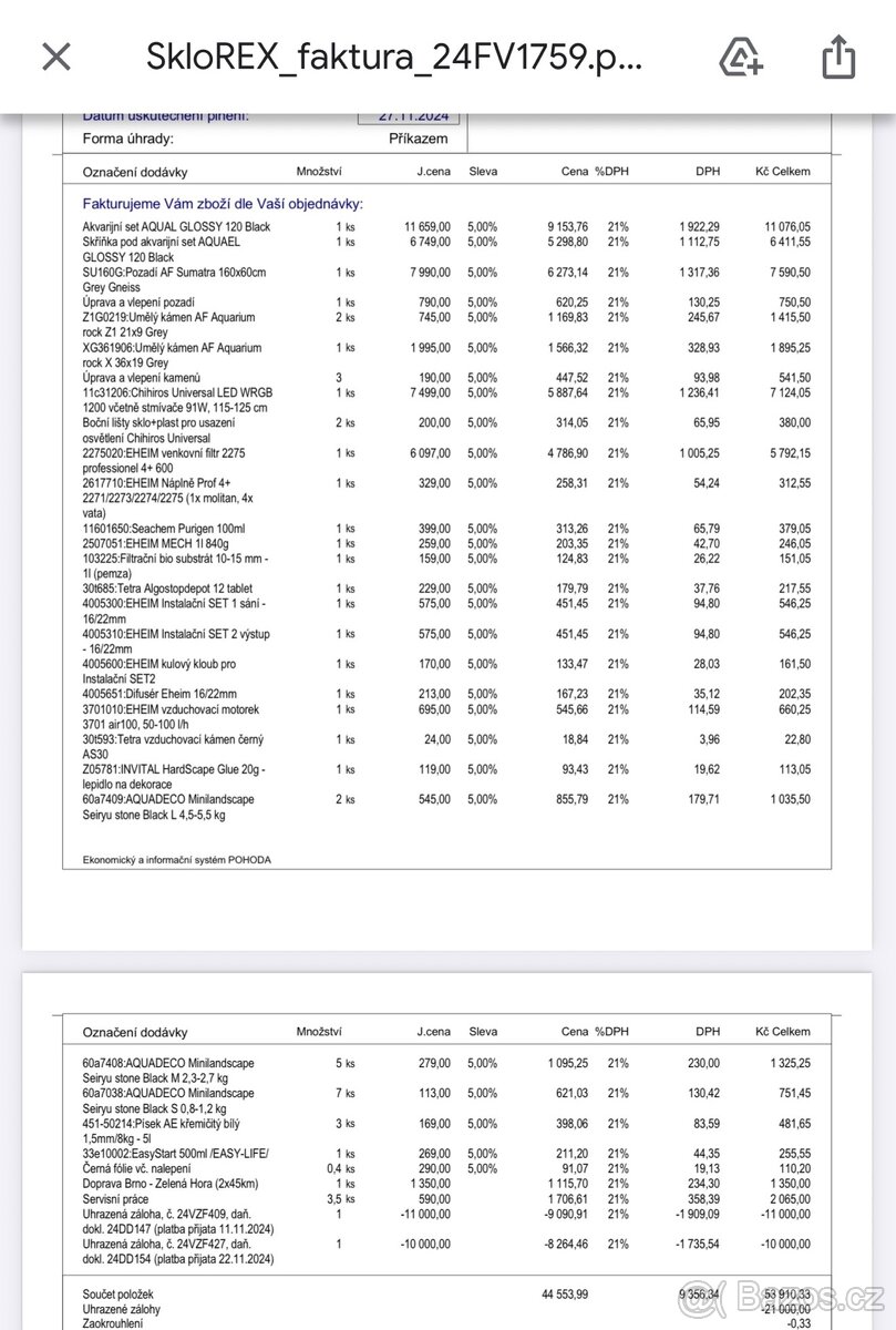 Luxusní vybavené akvárium + ryby - 20