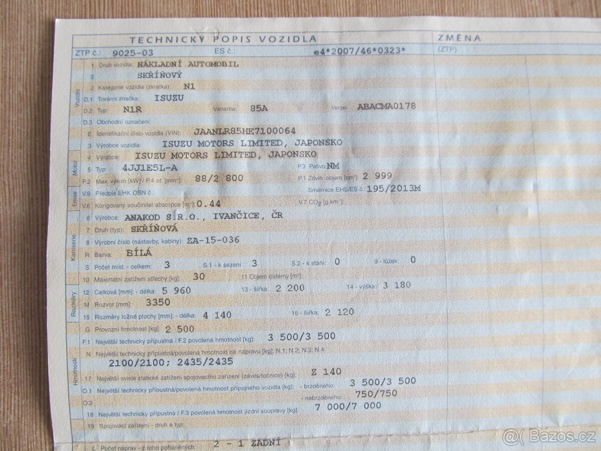 Isuzu N1R 3.0 skříň ČR 1.maj - 20