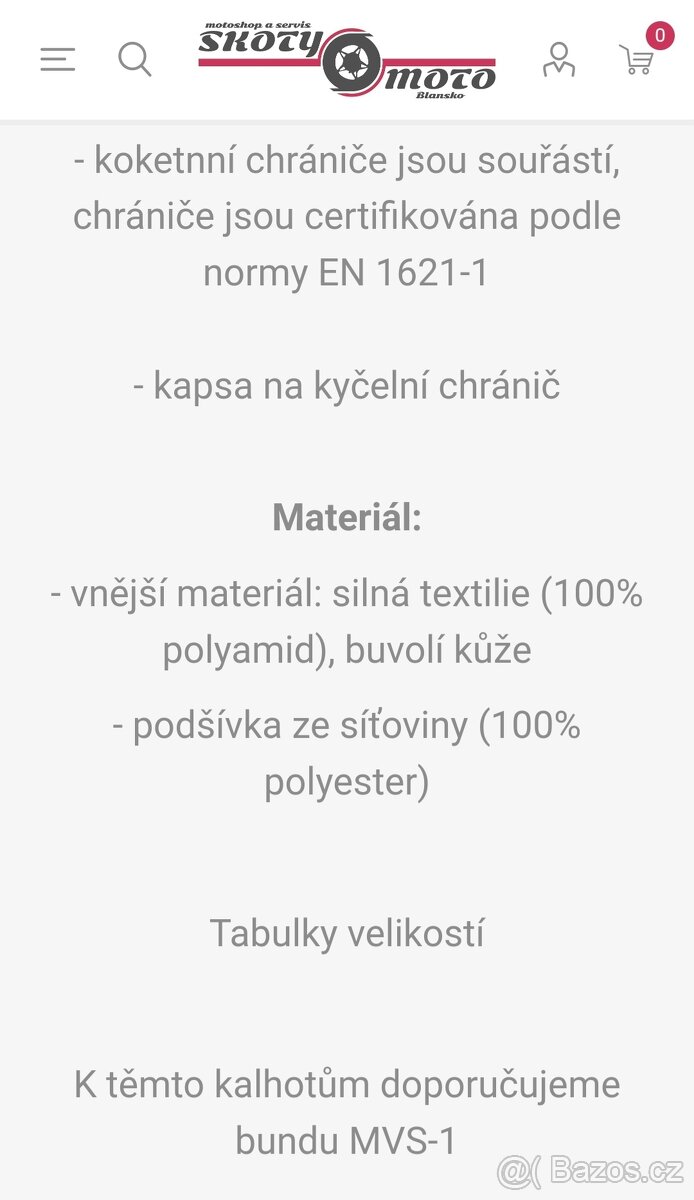 Mohawk Kalhoty na moto XL 54-56 TEXTIL-KŮŽE - 20
