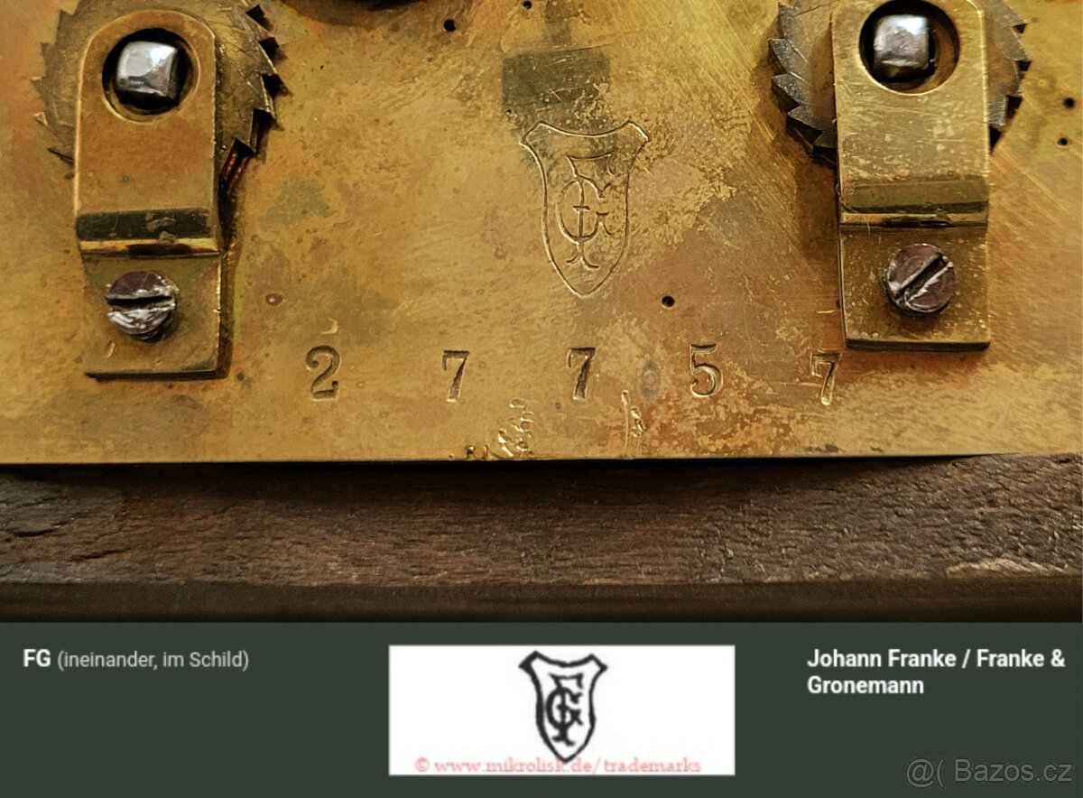 Starožitné hodiny rok 1890 , obdobie Gründerzeit - 20