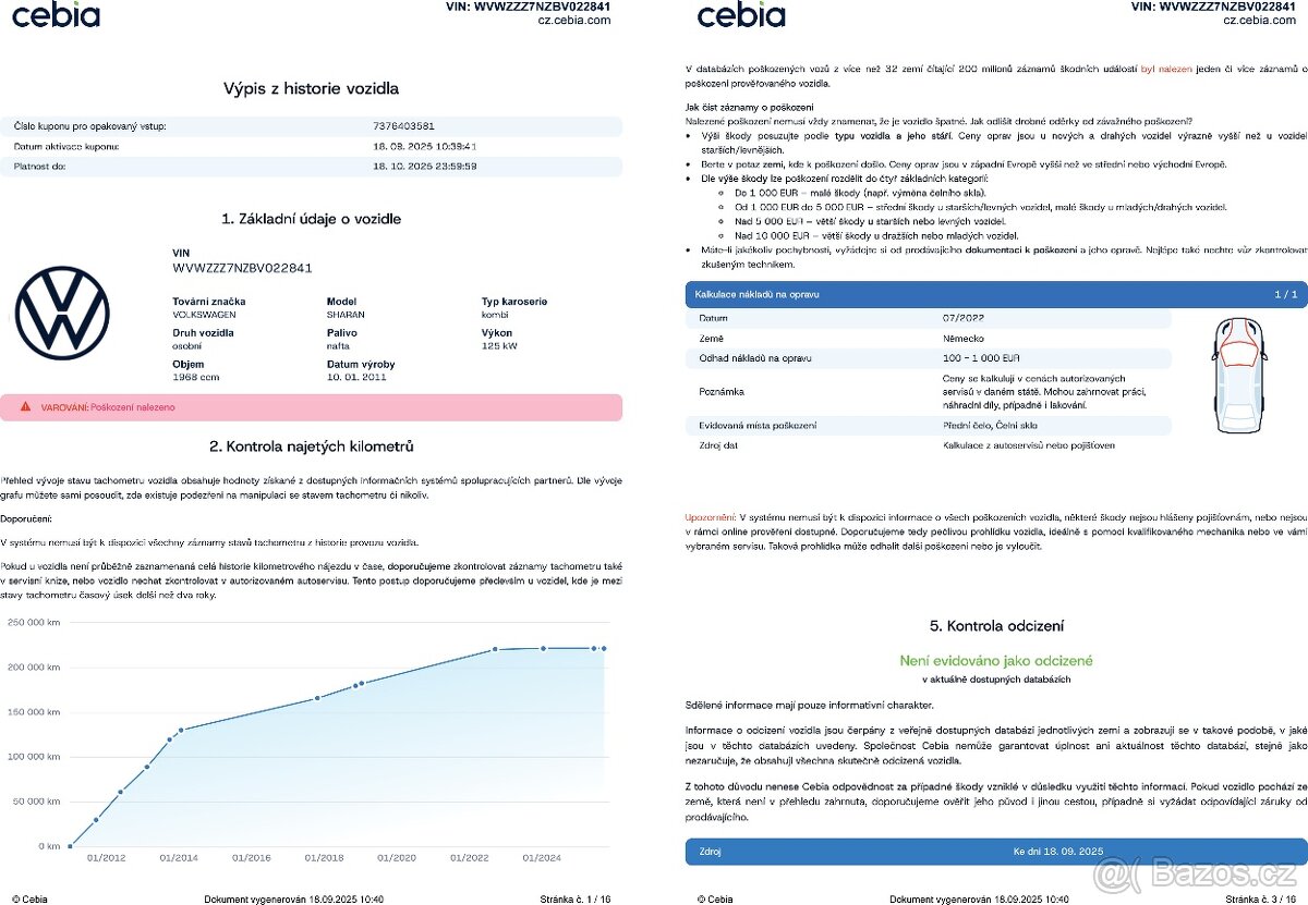VW Sharan 2.0 TDi DSG 125kW Xenon, Navi - 20
