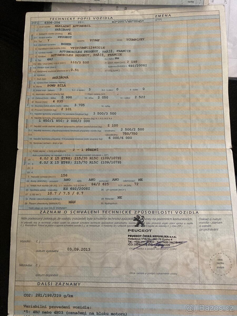 Peugeot Boxer 2.2 HDI 110kw L3H2 Klima STK Nové v CZ - 20