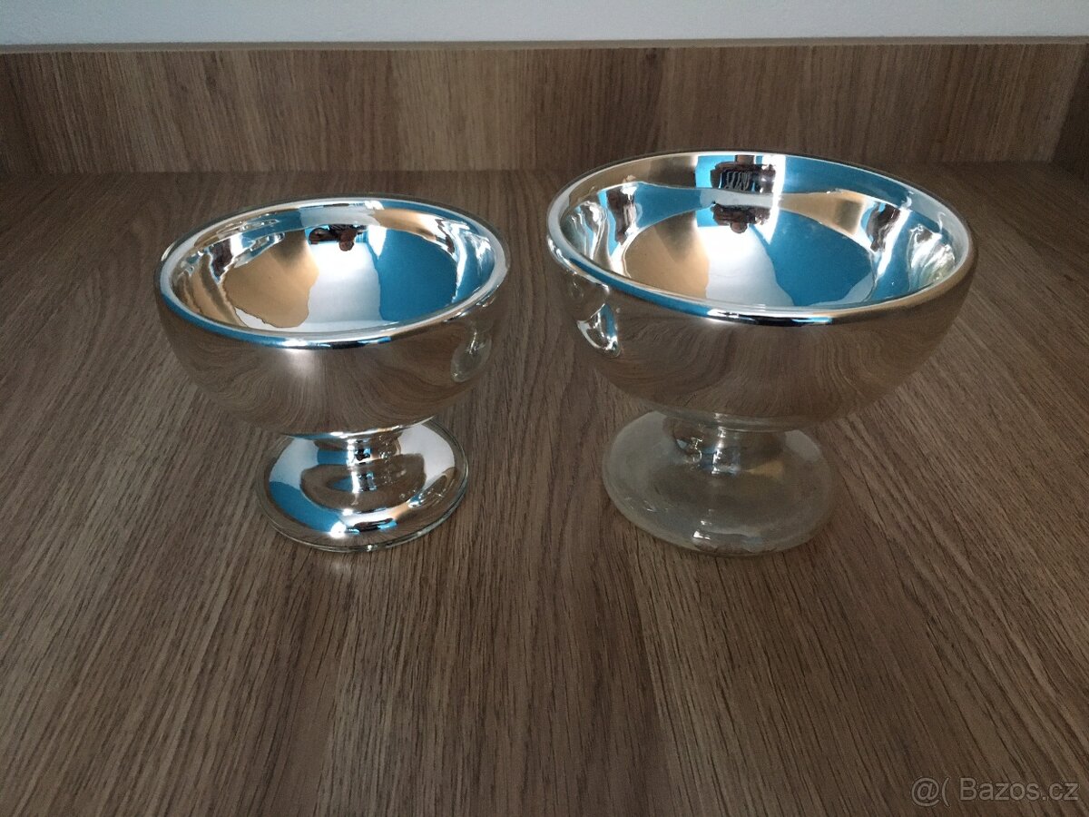 Stříbřené sklo - tzv. selské stříbro - 20