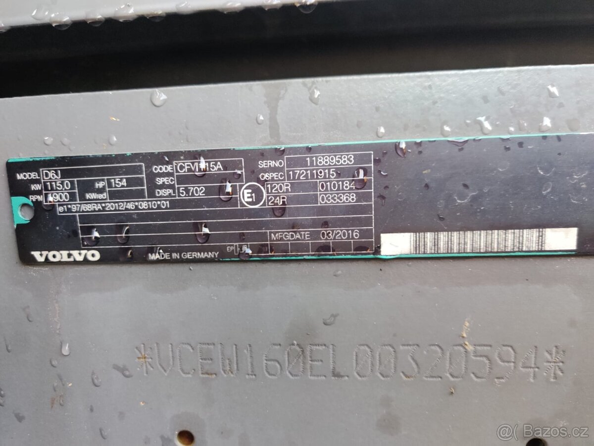 Kolový otočný bagr VOLVO EW 160 E - 20