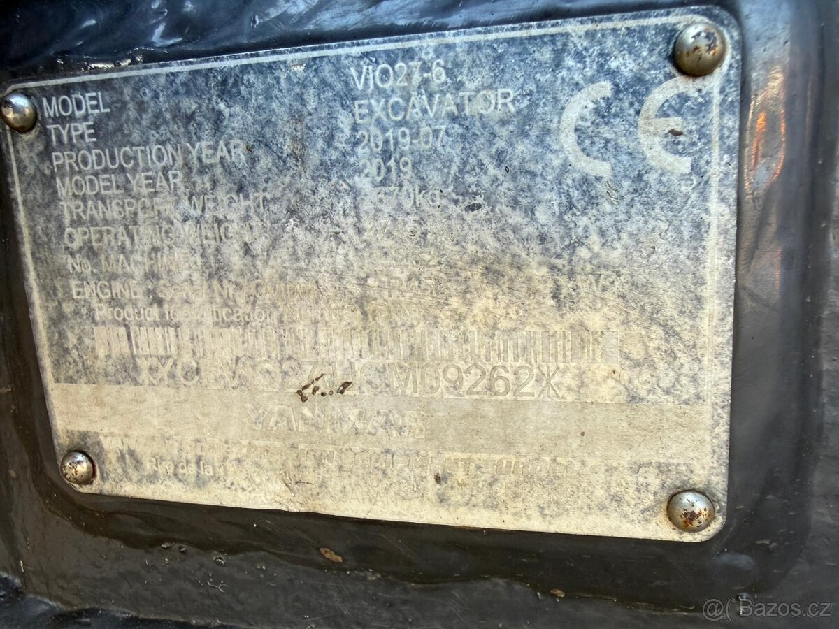 Minibagr Yanmar VIO 27-6-PR - 20
