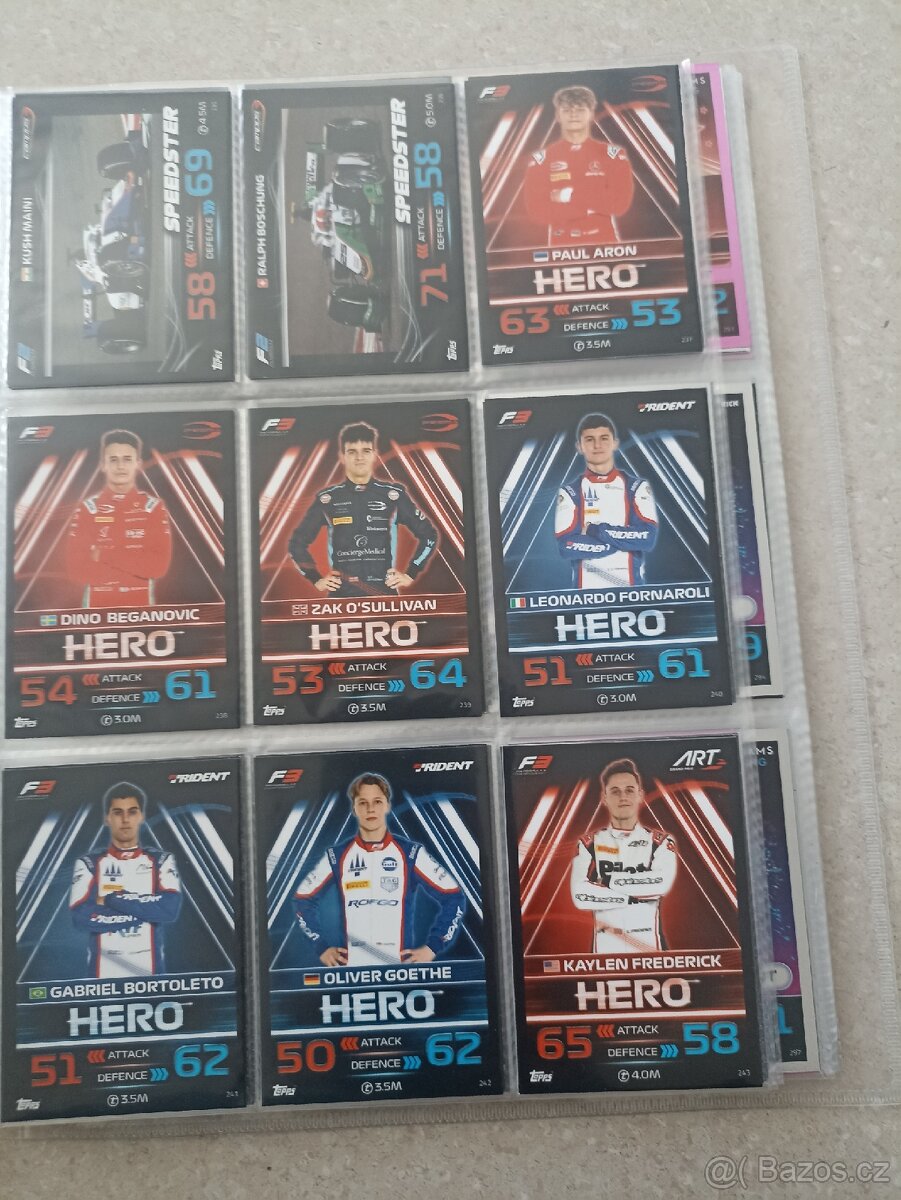 Kartičky F1 různé ročníky. - 20