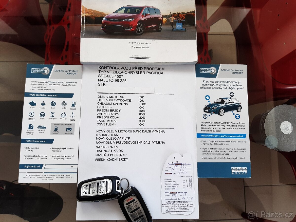 Chrysler Pacifica 3.6L, 7míst, tažné, LPG, 98.000km, Android - 20