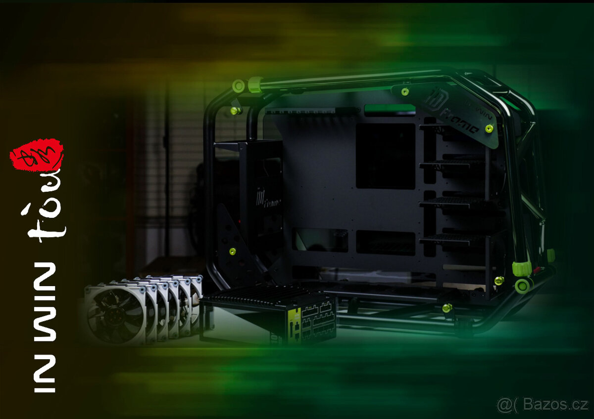 In Win D-FRAME 2.0 black/green + 1065W zdroj D-FRAME 2.0 - 20