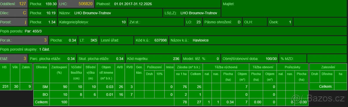 Prodej lesního pozemku k.ú. Havlovice - 20