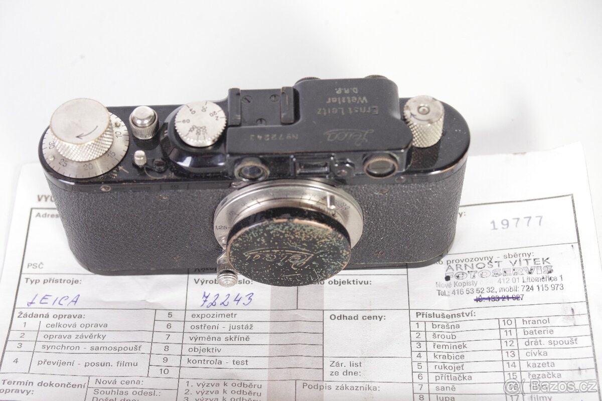 Leica Ernst Leitz Wetzlar 1932 Black Model D no 72243 - 20