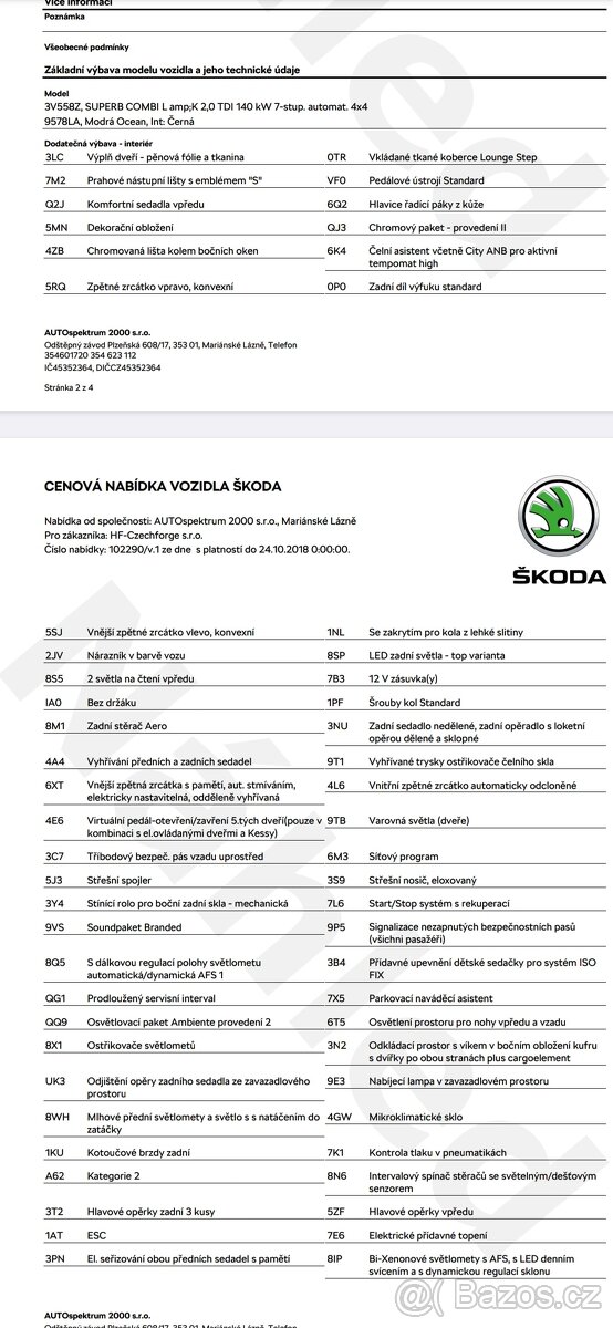 SUPERB 3 COMBI L&K 2.0 TDI 140 KW ČR DSG DPH (362610,-) DCC - 20