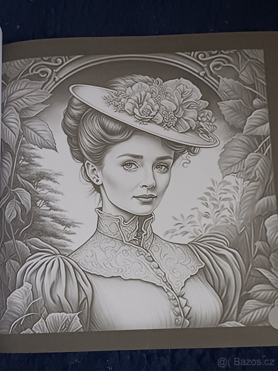 Omalovánky pro dospělé Victorian Ladies-grayscale - 20