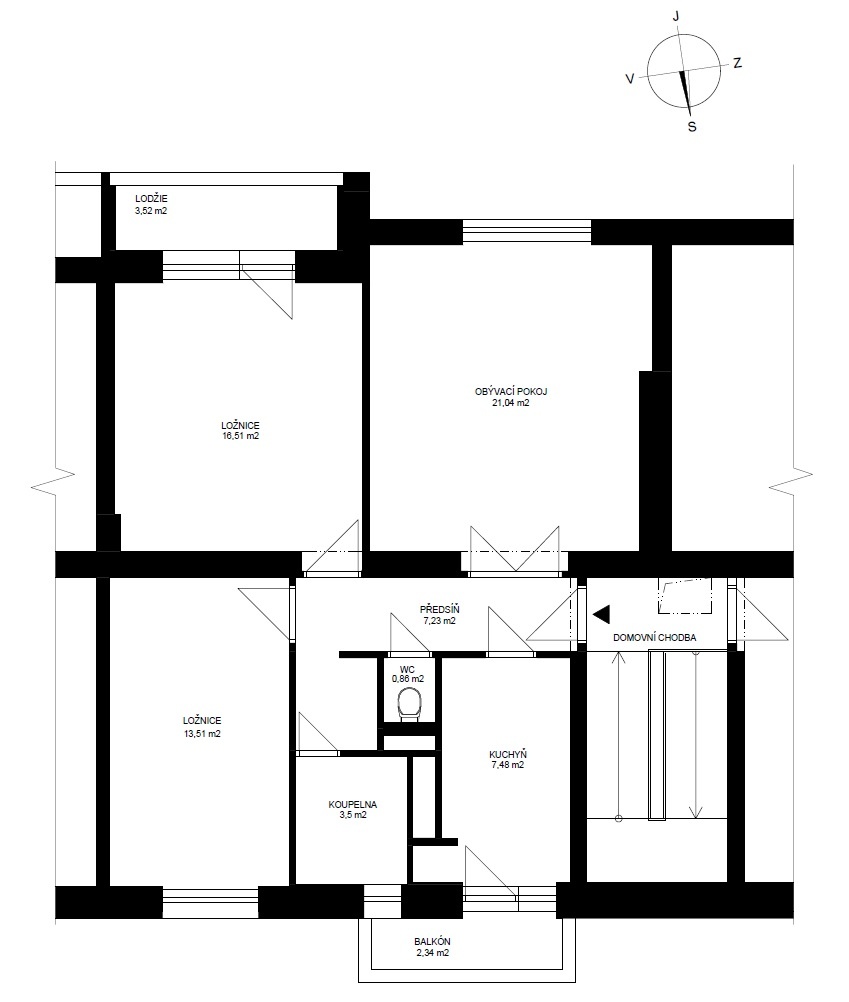 Prodej bytu 3+1 (83,5 m2), Choceň - 20