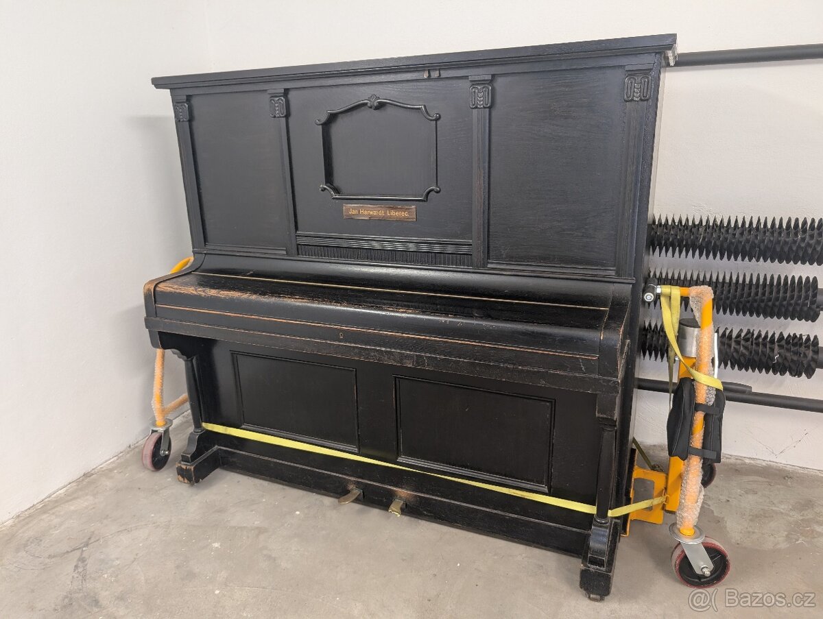 Klavir starožitný Jan Harwardt Liberec plně funkční - 20