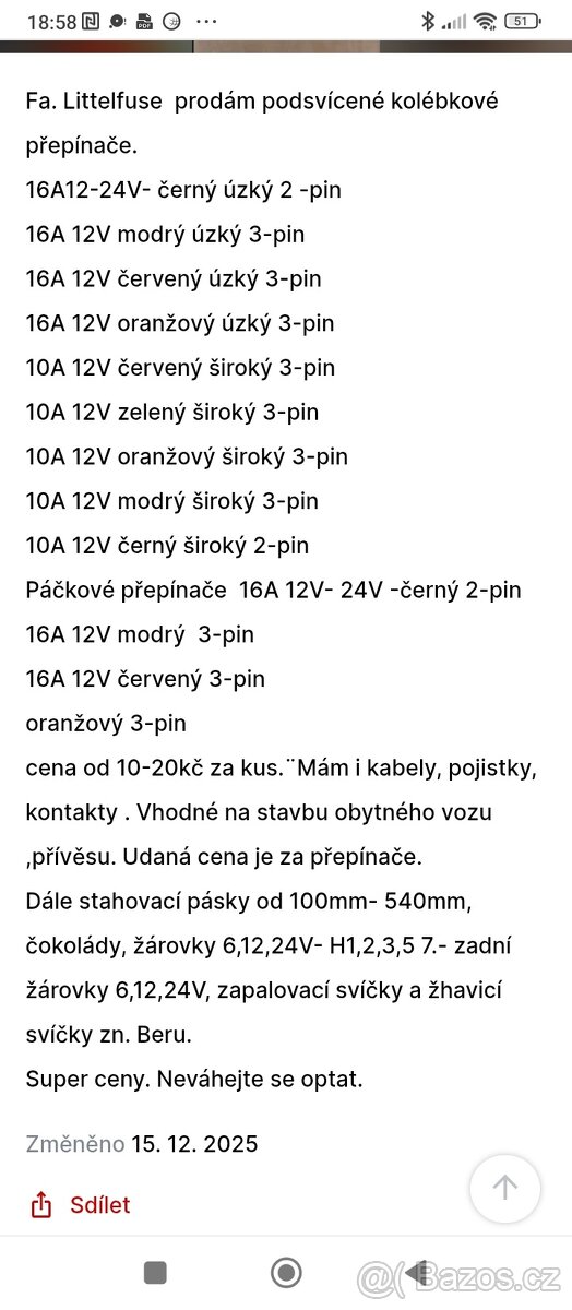 Zhavici a zapalovací svíčky Beru a jiné elektro díly na aut - 20