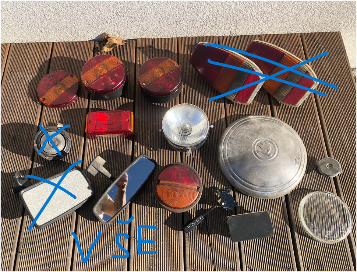 Světlomety světla odrazky na Škoda spartak, octavia, felicia - 20