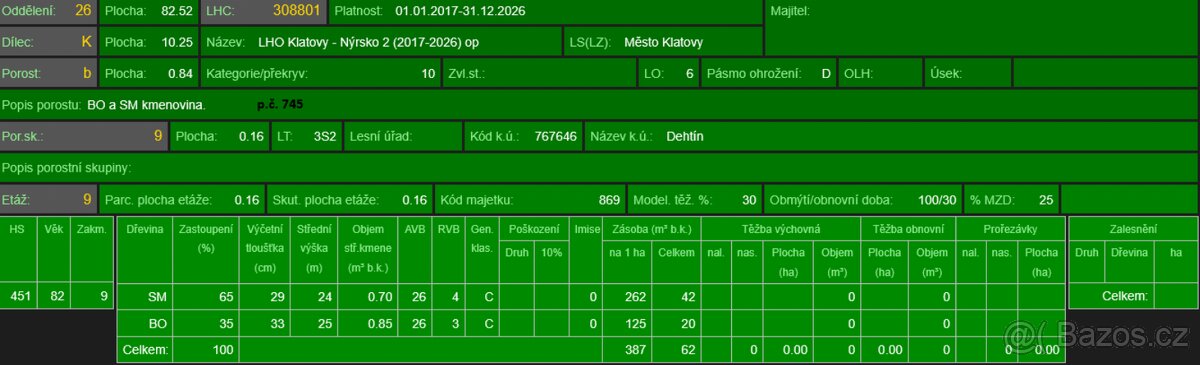 Prodej lesních pozemků k.ú. Dehtín - 20