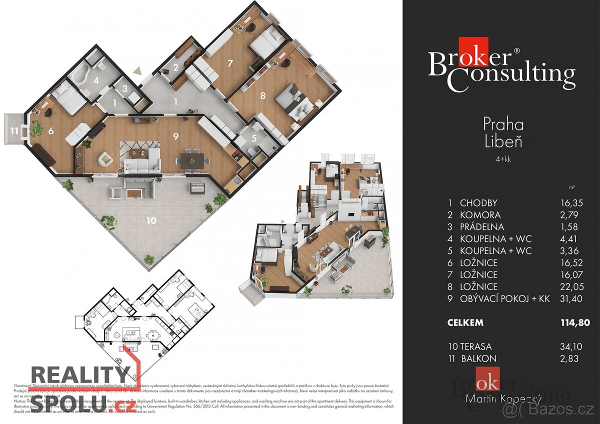 Prodej, byty/4+kk, 115 m2, Kovanecká 2390/3, 19000 Praha, Hl - 20