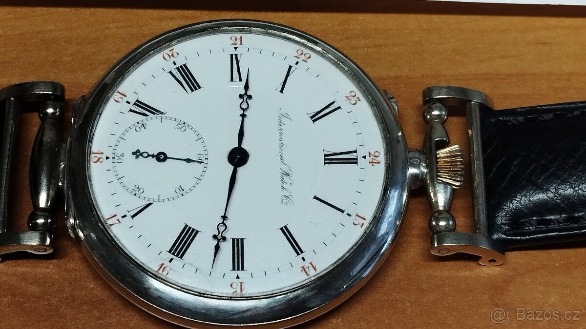 Krásné starožitné stříbrné hodinky IWC Schaffhausen, medaile - 20