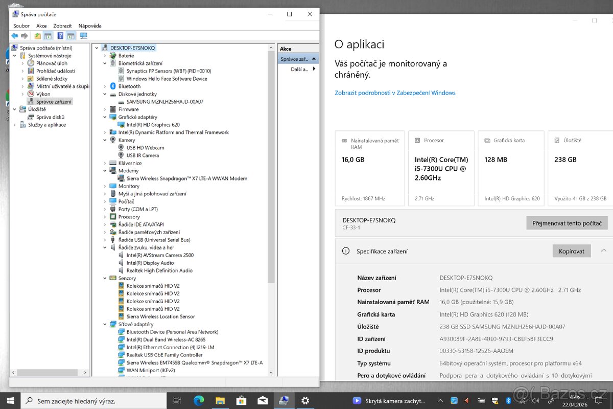 Průmyslový tablet/notebook Panasonic CF-33 - 20