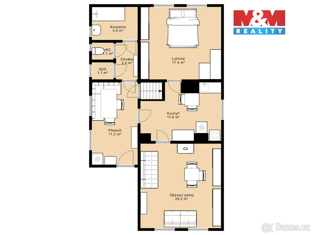 Prodej chalupy, 94 m², pozemek 441 m², Žimutice - Třitim - 20