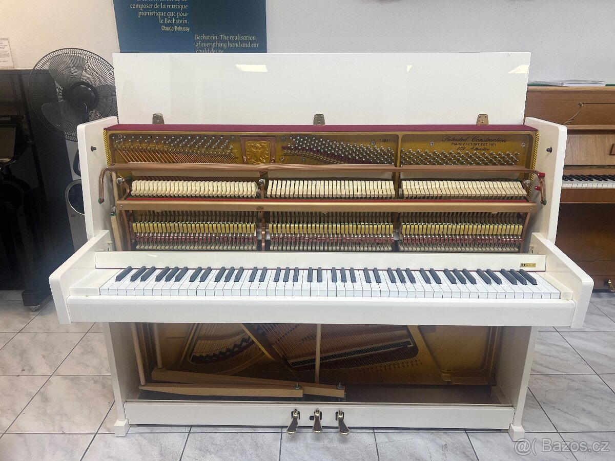 Bílé pianino Reiger Kloss se zárukou 5 let, doprava zdarma. - 20