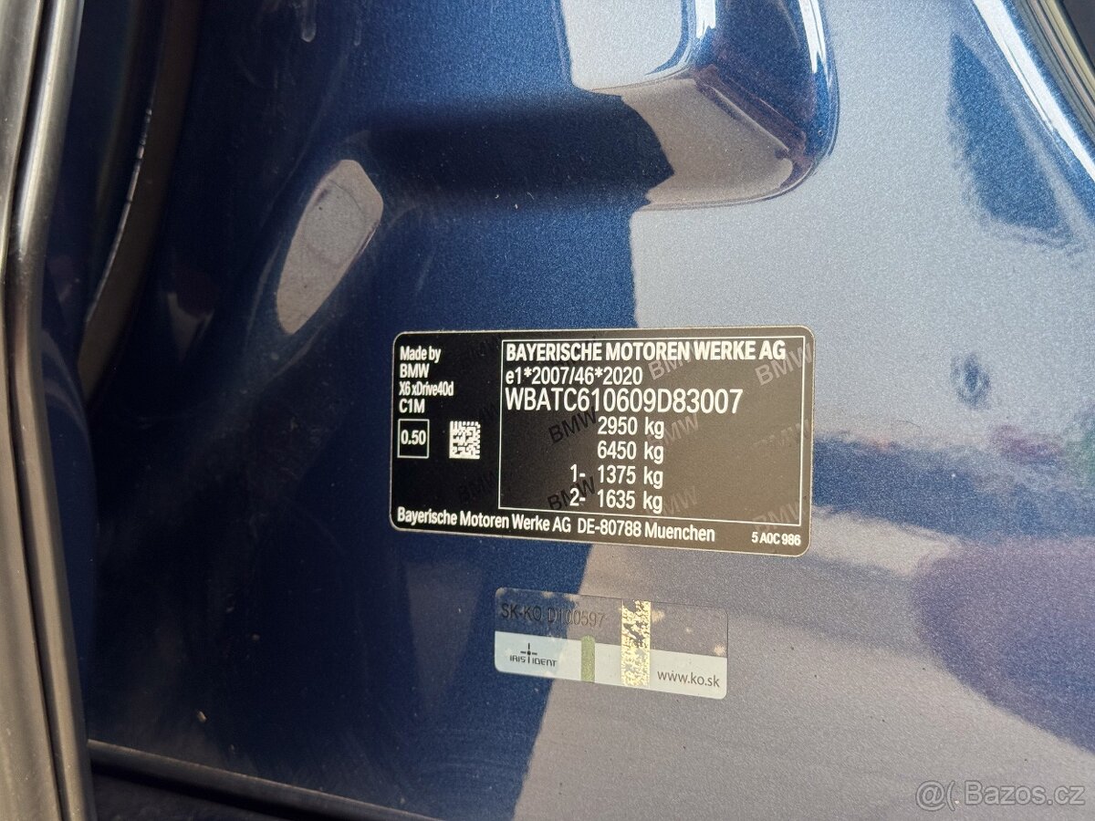 BMW X6 40d |Masážne sedačky, Laser svetlá, Odpočet DPH - 20