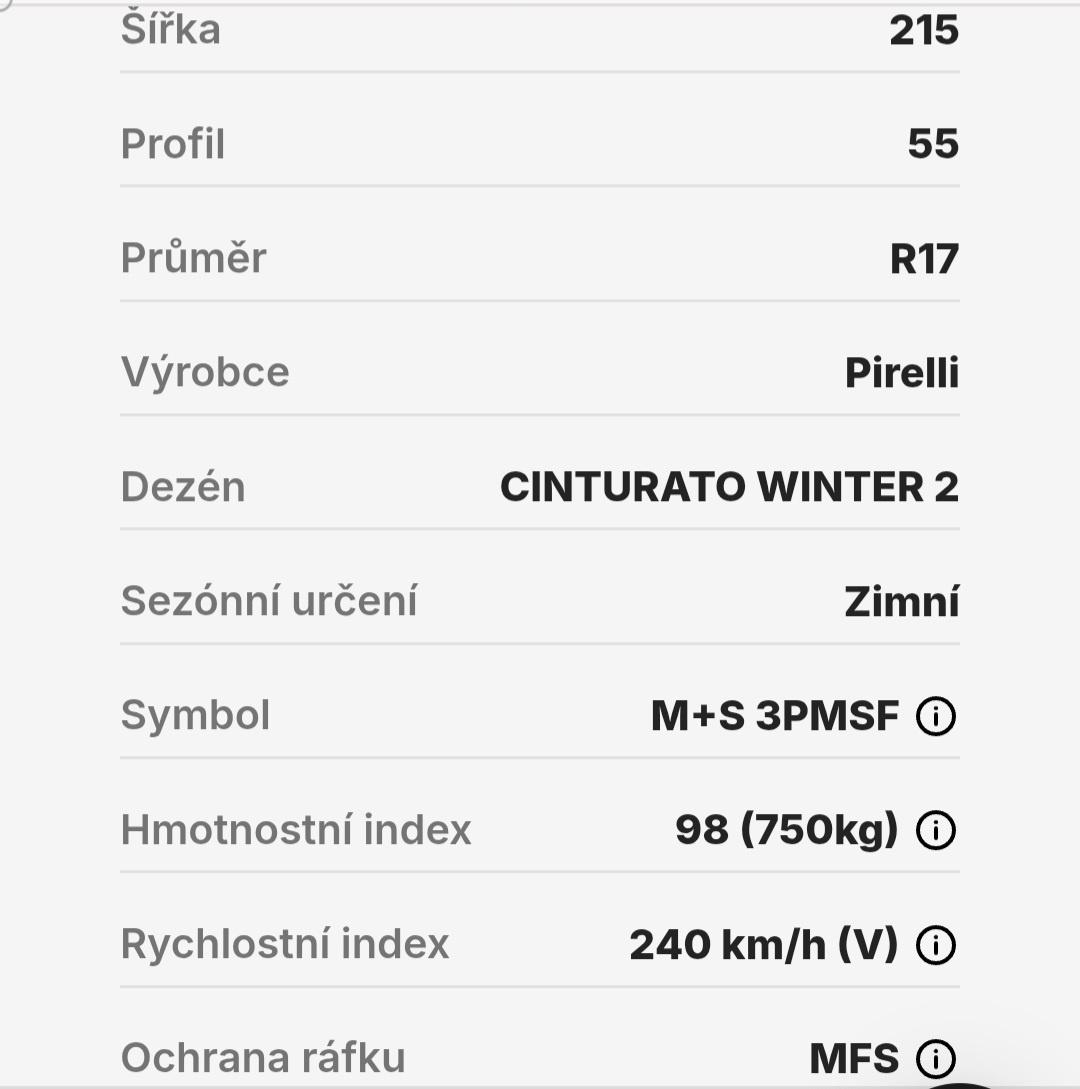 Zánovní zimní alu kola se senzory ŠKODA TRITON 215/55 R17 - 20