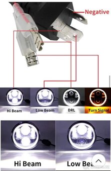 Zetor přední  LED světla 143mm 5,75' (angel eyes) - 20